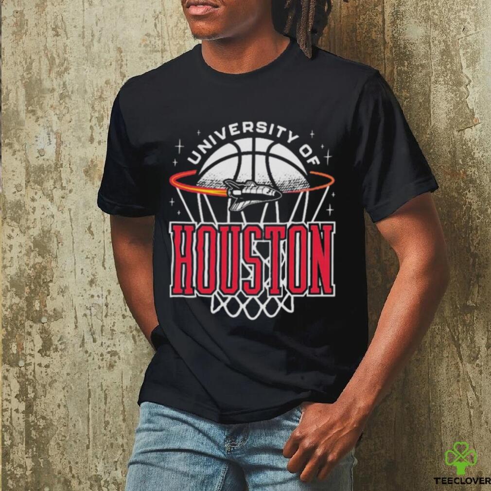 Official Houston Cougars Basketball Retro Rocket T shirt Official Houston Cougars Basketball Retro Rocket T shirt