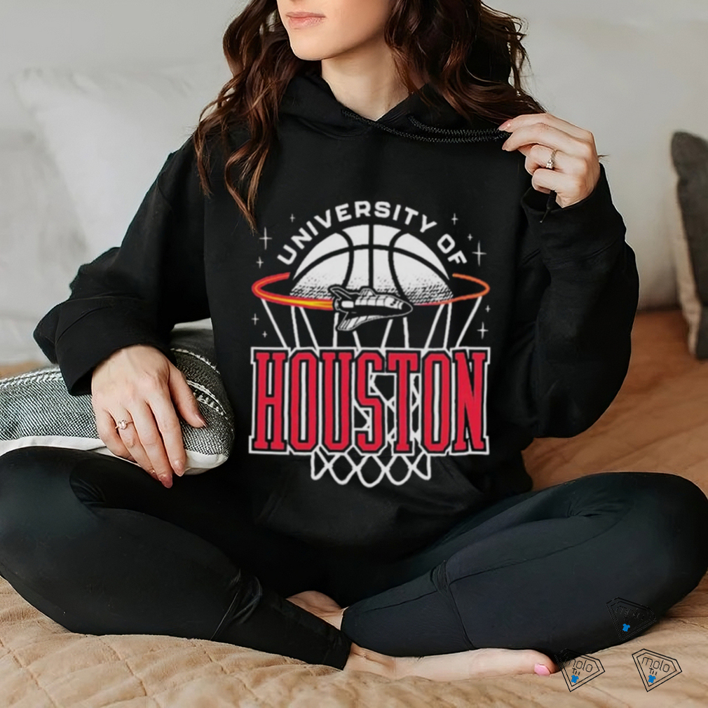 Official Houston Cougars Basketball Retro Rocket T shirt Official Houston Cougars Basketball Retro Rocket T shirt