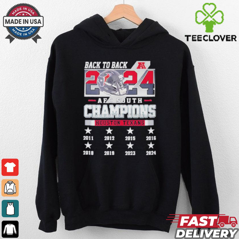 Official Houston Texans Back To Back 2023 2024 AFC South Champions Shirt Official Houston Texans Back To Back 2023 2024 AFC South Champions Shirt