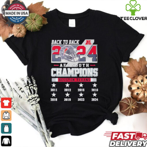 Official Houston Texans Back To Back 2023 2024 AFC South Champions Shirt