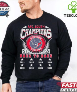 Official Houston Texans NFC East Champions 2011 2024 Back To Back Shirt