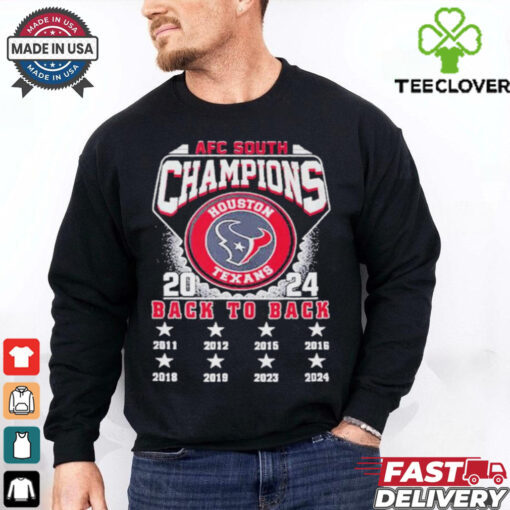 Official Houston Texans NFC East Champions 2011 2024 Back To Back Shirt