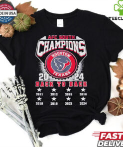Official Houston Texans NFC East Champions 2011 2024 Back To Back Shirt