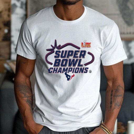 Official Houston Texans Super Bowl LIX Champions Locker Room Logo Tee