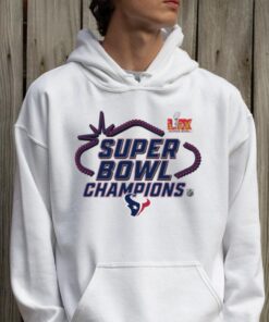 Official Houston Texans Super Bowl LIX Champions Locker Room Logo Tee