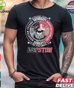Official Houston Texas Pro Team Sundays And Houston Cougars College Team Saturdays Shirt