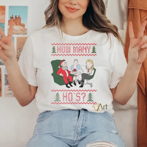 Official How Many Ho’s Ugly Merry Christmas 2023 Shirt
