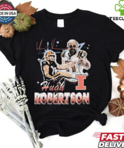 Official Hugh Robertson 90s Retro Illinois Fighting Illini Signature t shirt