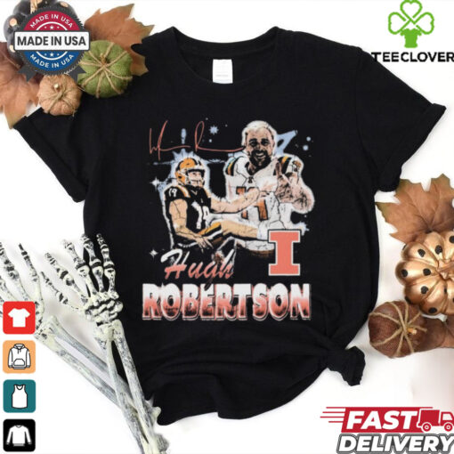 Official Hugh Robertson 90s Retro Illinois Fighting Illini Signature t shirt
