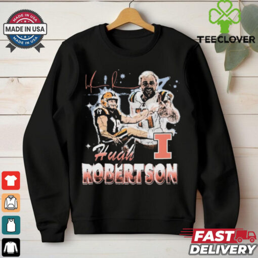 Official Hugh Robertson 90s Retro Illinois Fighting Illini Signature t shirt