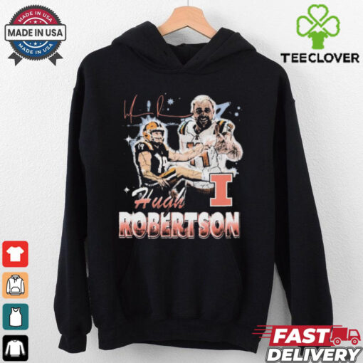 Official Hugh Robertson 90s Retro Illinois Fighting Illini Signature t shirt
