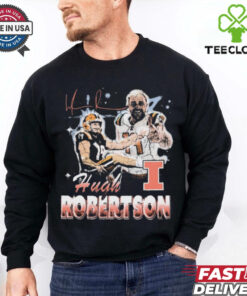 Official Hugh Robertson 90s Retro Illinois Fighting Illini Signature t shirt