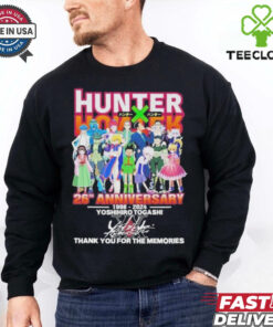 Official Hunter x Hunter 26th Anniversary 1998 2024 Yoshihiro Togashi Thank You For The Memories Signature shirt