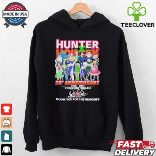 Official Hunter x Hunter 26th Anniversary 1998 2024 Yoshihiro Togashi Thank You For The Memories Signature hoodie, sweater, longsleeve, shirt v-neck, t-shirt