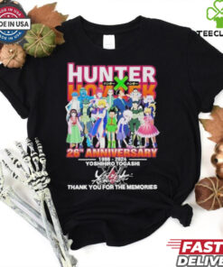 Official Hunter x Hunter 26th Anniversary 1998 2024 Yoshihiro Togashi Thank You For The Memories Signature hoodie, sweater, longsleeve, shirt v-neck, t-shirt