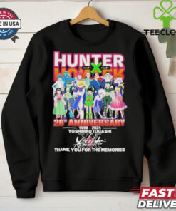 Official Hunter x Hunter 26th Anniversary 1998 2024 Yoshihiro Togashi Thank You For The Memories Signature hoodie, sweater, longsleeve, shirt v-neck, t-shirt