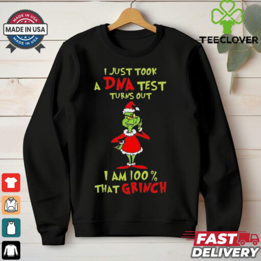 Official I Just Took A DNA Test I’m 100_ That Grinch Merry Christmas 2024 Shirt