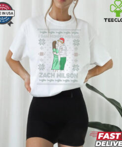 Official I Saw Mommy Hissing Zach Wilson Ugly Christmas 2024 Shirt 1 Official I Saw Mommy Hissing Zach Wilson Ugly Christmas 2024 Shirt