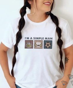 Official I'M A Simple Man I Like Beer Boobs Football Tee Shirt