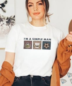 Official I'M A Simple Man I Like Beer Boobs Football Tee Shirt 2 Official I'M A Simple Man I Like Beer Boobs Football Tee Shirt