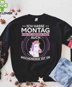 Official Ich hasse Montag Einhorn Unicorn Lustig Shirt