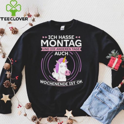 Official Ich hasse Montag Einhorn Unicorn Lustig Shirt