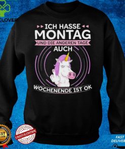 Official Ich hasse Montag Einhorn Unicorn Lustig Shirt