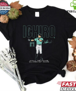 Official Ichiro Suzuki Seattle Mariners National Baseball Hall of Fame Inductee Class of 2025 Signature t shirt