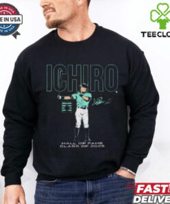 Official Ichiro Suzuki Seattle Mariners National Baseball Hall of Fame Inductee Class of 2025 Signature t shirt