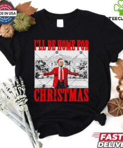 Official I’ll Be Home For Christmas PNG, Santa Trump Christmas shirt