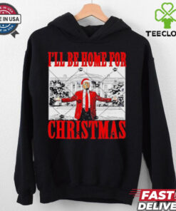 Official I’ll Be Home For Christmas PNG, Santa Trump Christmas shirt