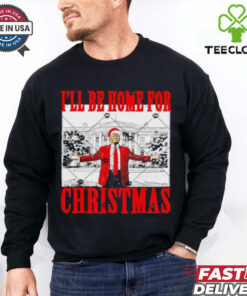 Official I’ll Be Home For Christmas PNG, Santa Trump Christmas shirt