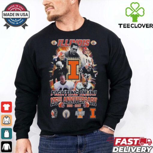 Official Illinois Fighting Illini 135th Anniversary 1890 2025 Vintage Shirt
