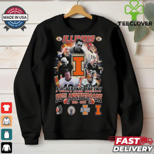Official Illinois Fighting Illini 135th Anniversary 1890 2025 Vintage Shirt