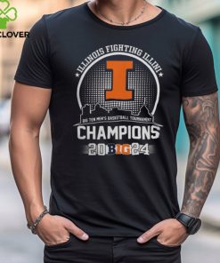 Official Illinois Fighting Illini 2024 Big Ten Men’s Basketball Conference Tournament Champions Tee Shirt