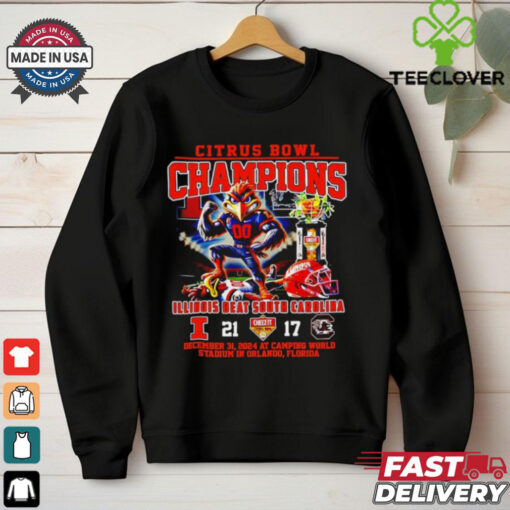 Official Illinois Fighting Illini Beat South Carolina Citrus Bowl Champions mascot Best Selling shirt