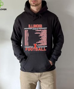 Official Illinois Fighting Illini Champion 2024 Football Schedule Shirt