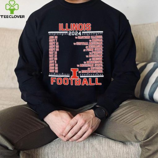 Official Illinois Fighting Illini Champion 2024 Football Schedule Shirt