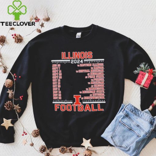 Official Illinois Fighting Illini Champion 2024 Football Schedule Shirt