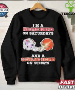 Official I’m A Ohio State Buckeye On Saturdays And A Cleveland Browns On Sundays Shirt