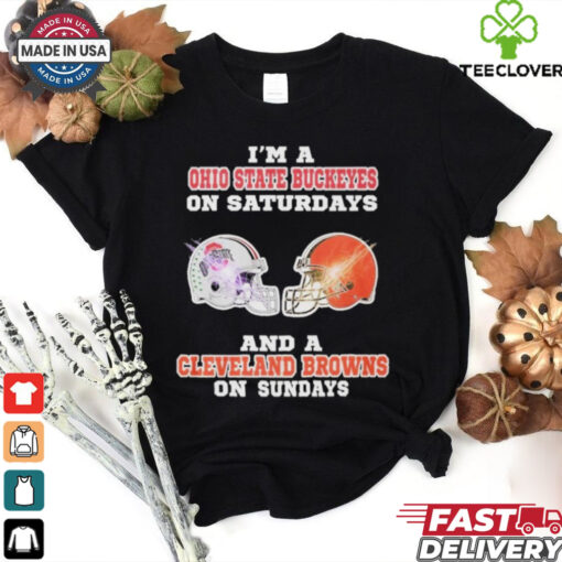 Official I’m A Ohio State Buckeye On Saturdays And A Cleveland Browns On Sundays Shirt