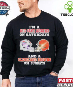 Official I’m A Ohio State Buckeye On Saturdays And A Cleveland Browns On Sundays Shirt