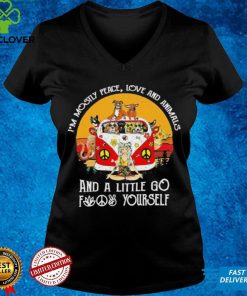 Official I’m Mostly Peace Love And Animals And A Little Go F Yourself Shirt