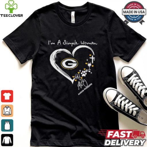 Official I’m a simple woman Aaron Rodgers Green Bay Packers signature shirt