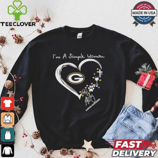 Official I’m a simple woman Aaron Rodgers Green Bay Packers signature shirt