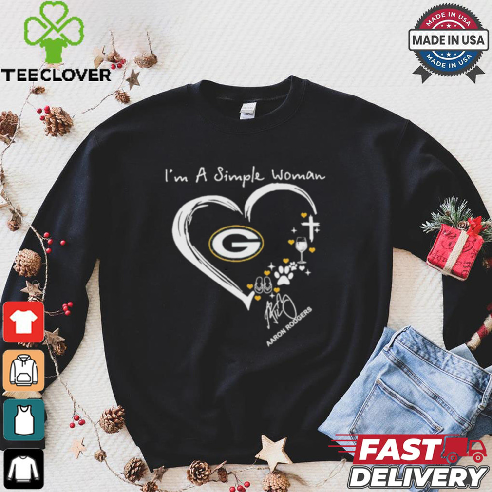 Official I’m a simple woman Aaron Rodgers Green Bay Packers signature shirt Official I’m a simple woman Aaron Rodgers Green Bay Packers signature shirt