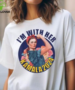 Official I’m with her Kamala 2024 retro rosie art T shirt