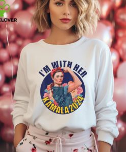 Official I’m with her Kamala 2024 retro rosie art T hoodie, sweater, longsleeve, shirt v-neck, t-shirt