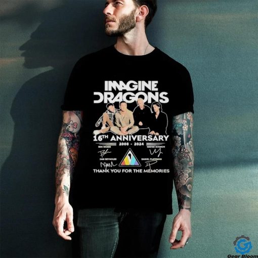 Official Imagine Dragons 16th Anniversary 2008 2024 Signature Thank You For The Memories Unisex T Shirt