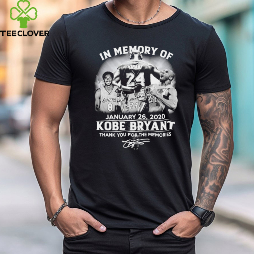 Official In Memory Of January 26 2020 Kobe Bryant Signature Thank You For The Memories T Shirt Official In Memory Of January 26 2020 Kobe Bryant Signature Thank You For The Memories T Shirt